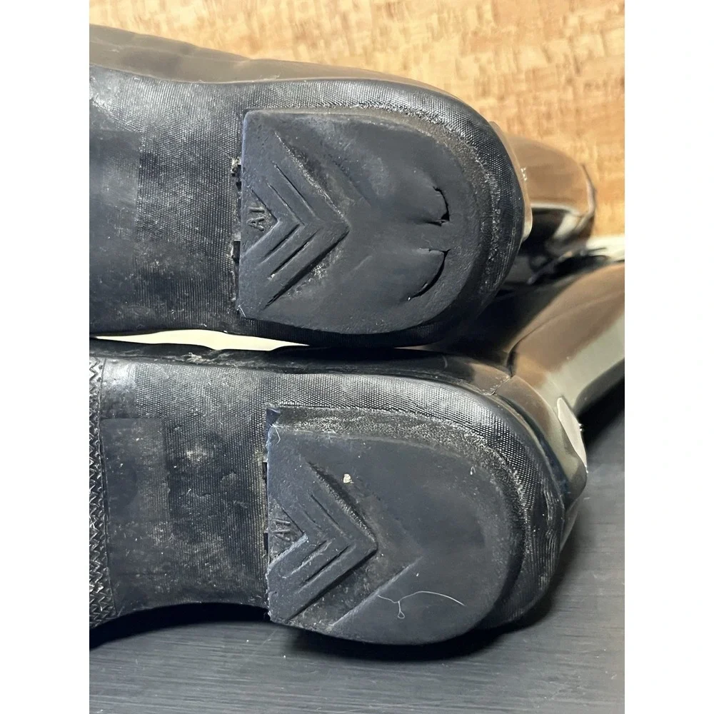 Hunter Kids Black Glossy Original Tall Rain Boots‎ US Size M2 F3